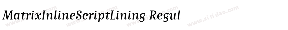 MatrixInlineScriptLining Regular字体转换